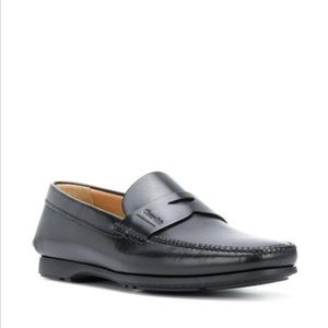Moccasin Church's Karl Bottom Rubber & Lined Black Leather 9.5 US